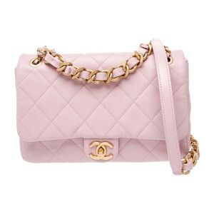Chanel Light Pink Quilted Shoulder Bag